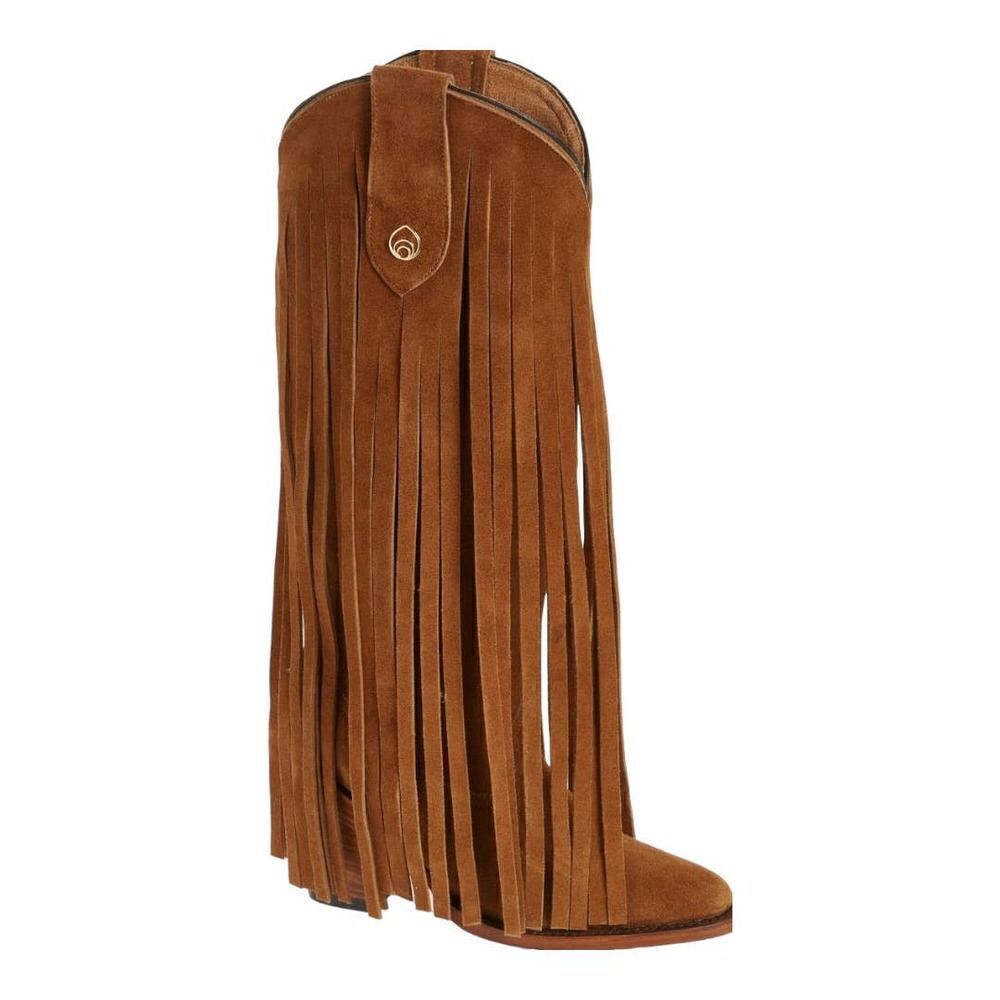 Brother Vellies Atlas Fringe Western Boots Size 6 Suede New